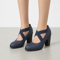 Blue PU Leather