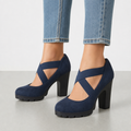 Blue Synthetic Suede