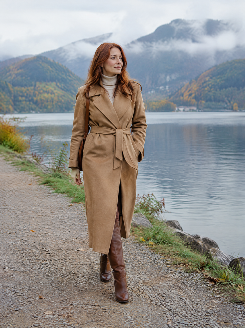 A belted trench for misty mornings
