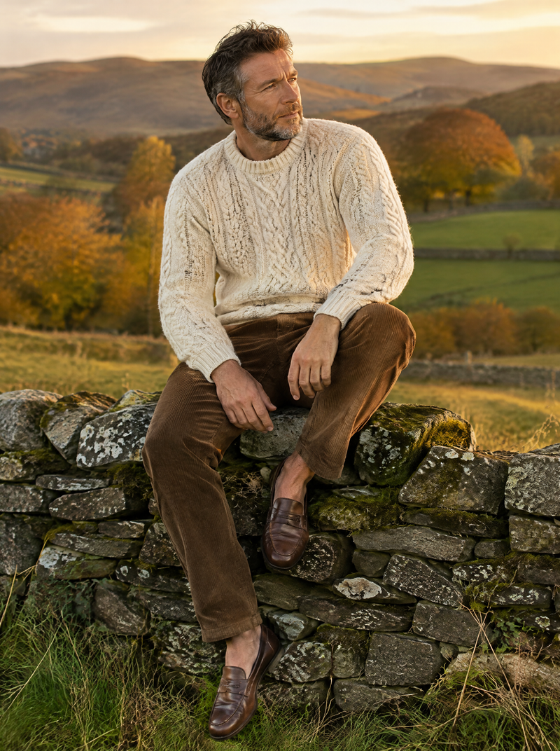 Fisherman knit & loafers