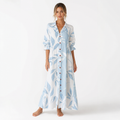 Sky Blue Palm Leaf